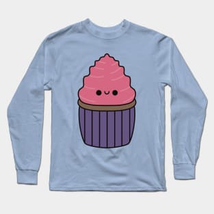 Cute Strawberry Cupcake - Kawaii Cupcake Long Sleeve T-Shirt